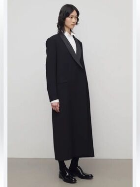 Amanda Snith Petites Long Line Tuxedo Coat Size 14 P